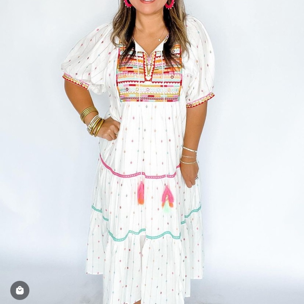 Embroidery MIDI dress by see and be seen